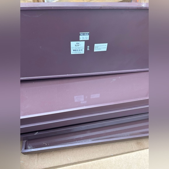 7 Mauve Display Rectangular Trays - Picture 2 of 3